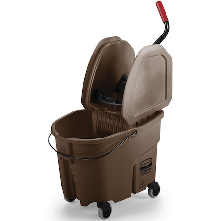 Rubbermaid Commercial 35 qt Mop Bucket and Wringer Combination, Brown, Plastic FG757788BRN